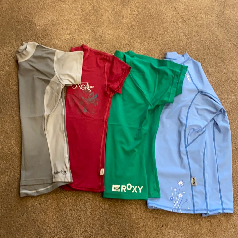Lot of women's swim tops rash guards S